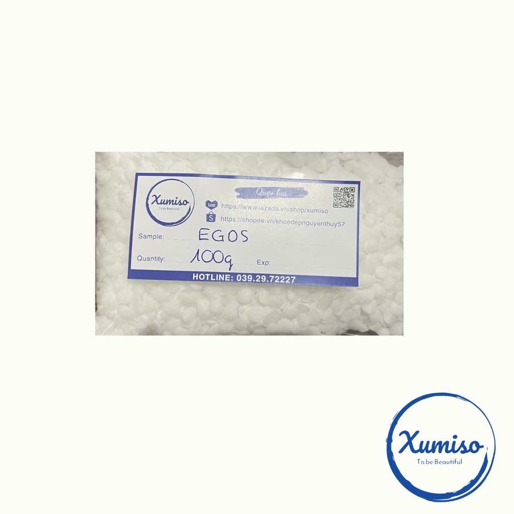 EGDS - Ethylene Glycol Distearate - Sáp tạo nhũ trai trong dầu gội, sữa tắm - Nguyên liệu mỹ phẩm - Xumiso - 100G