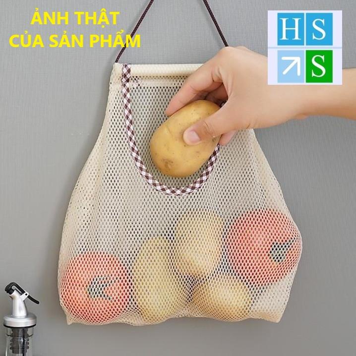 Túi lưới đựng hành tỏi củ quả trái cây có quai treo đựng đồ đa năng - HS Shop Thủ Đức