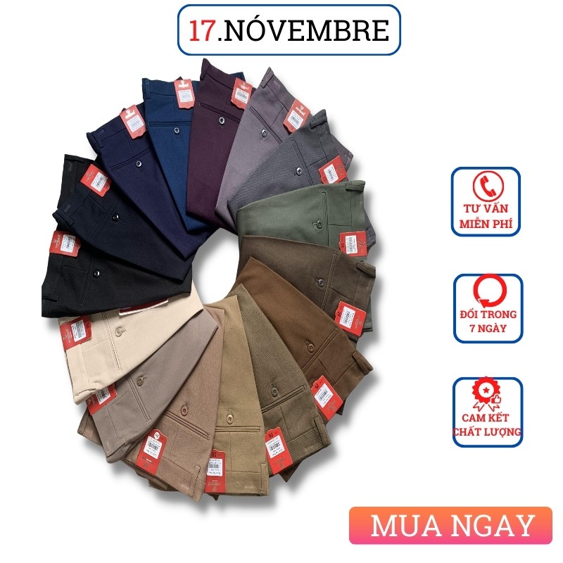 Quần âu nam cao cấp  vinh thành, quần tây dáng công sở ống đứng co dãn nhẹ chống nhăn xù