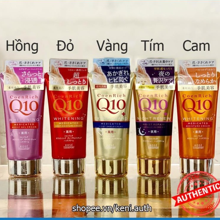 (Đủ màu) Kem tay Kose Q10 Nhật Bản 80g nhật bản