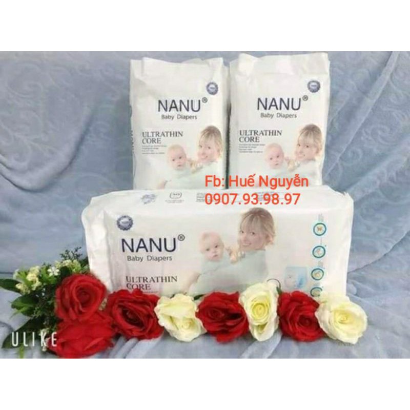 (FREESHIP) Bỉm NANU BABY siêu mềm, siêu mỏng, thấm hút, bỉm xuất Nhật đủ size  M100 L100 XL100 XXL100 XXXL100