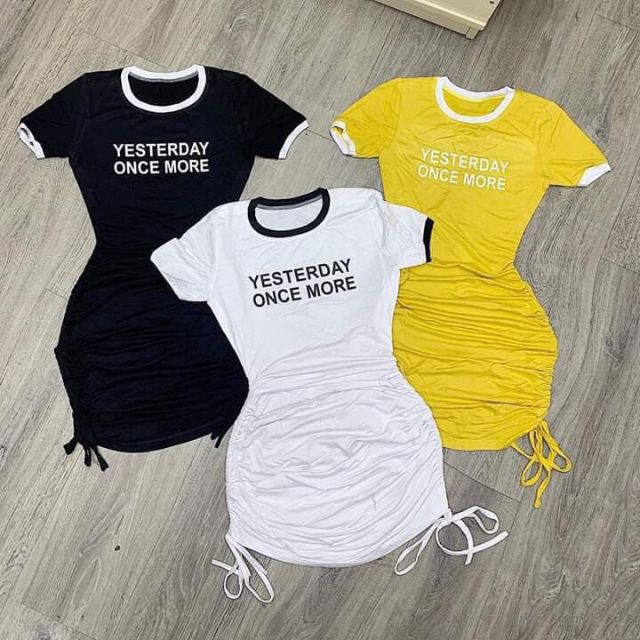 Đầm body dây rút hông yesterday cao cấp(hình thật,videosp) | BigBuy360 - bigbuy360.vn