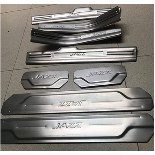 Jazz,Ốp trang trí bậc cửa trong ngoài Honda Jazz- mẫu inox