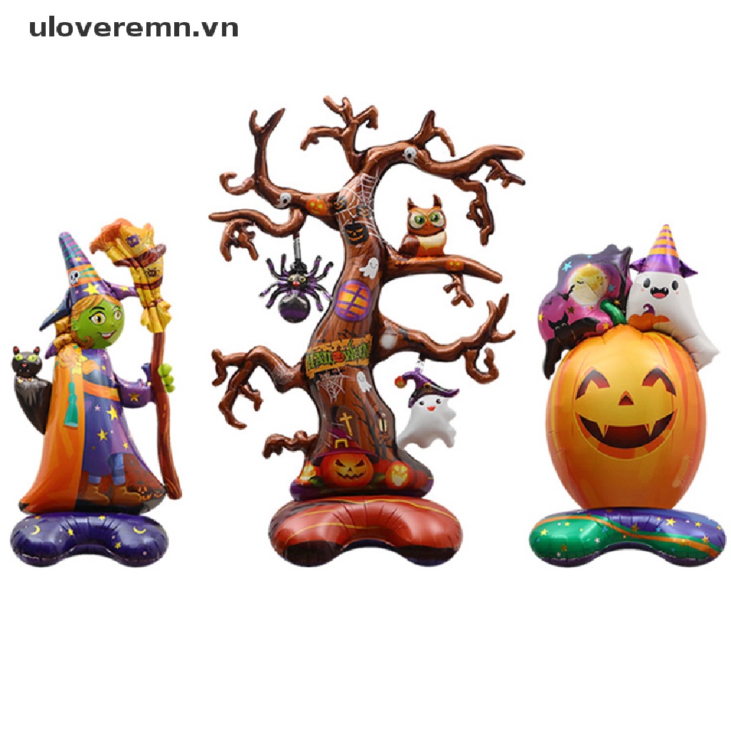 Bong Bóng Lá Nhôm Hình Phù Thủy Bí Ngô Trang Trí Tiệc Halloween