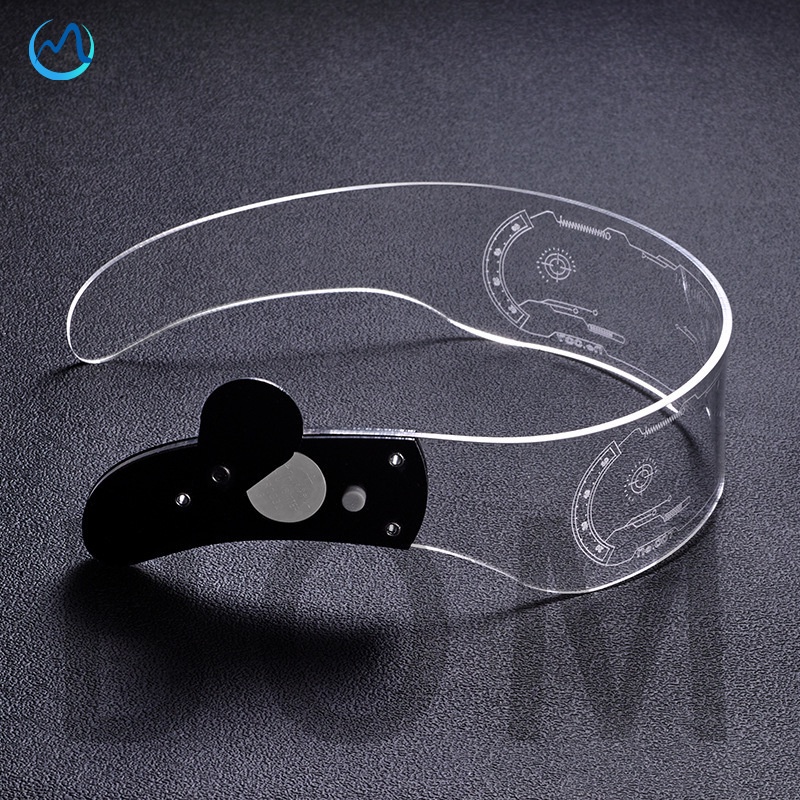 Mắt kính led trong suốt phát sáng nhiều màu sắc cho nữ DJ quán bar/buổi hòa nhạc/lễ hội âm nhạc quà tặng sinh nhật