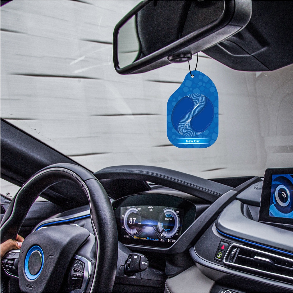 Sáp thơm lá treo ô tô Tinh dầu treo xe hơi AROMATE khử mùi, Nước hoa lá treo ô tô hương cam, xe mới chính hãng TaiwanHub