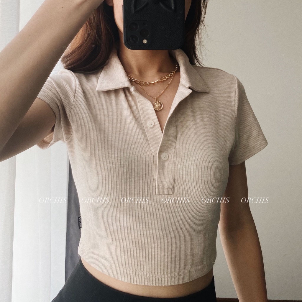 ORCHIS Áo thun gân polo (Ảnh thật) | BigBuy360 - bigbuy360.vn