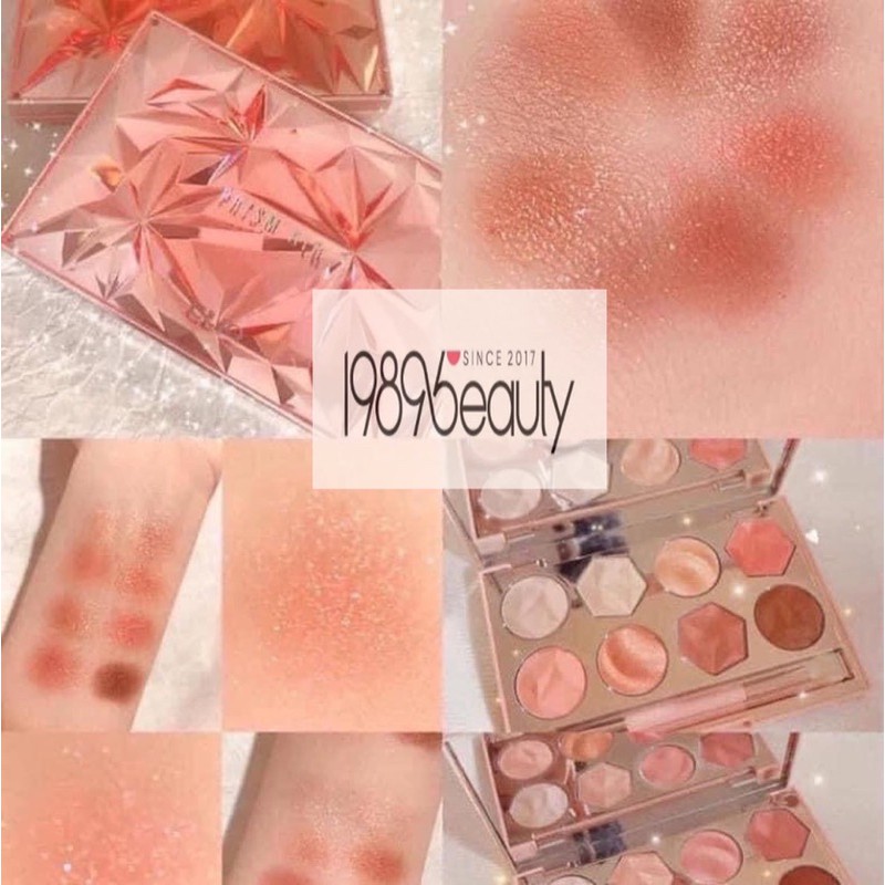 Phấn mắt Clio new 2020 2 tông cam và hồng