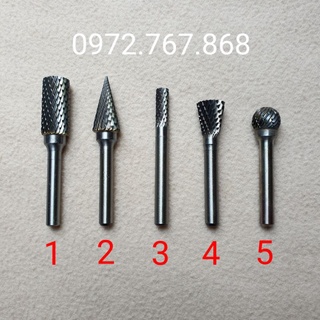 Mũi mài khắc hợp kim Tungsten cán 6 ly
