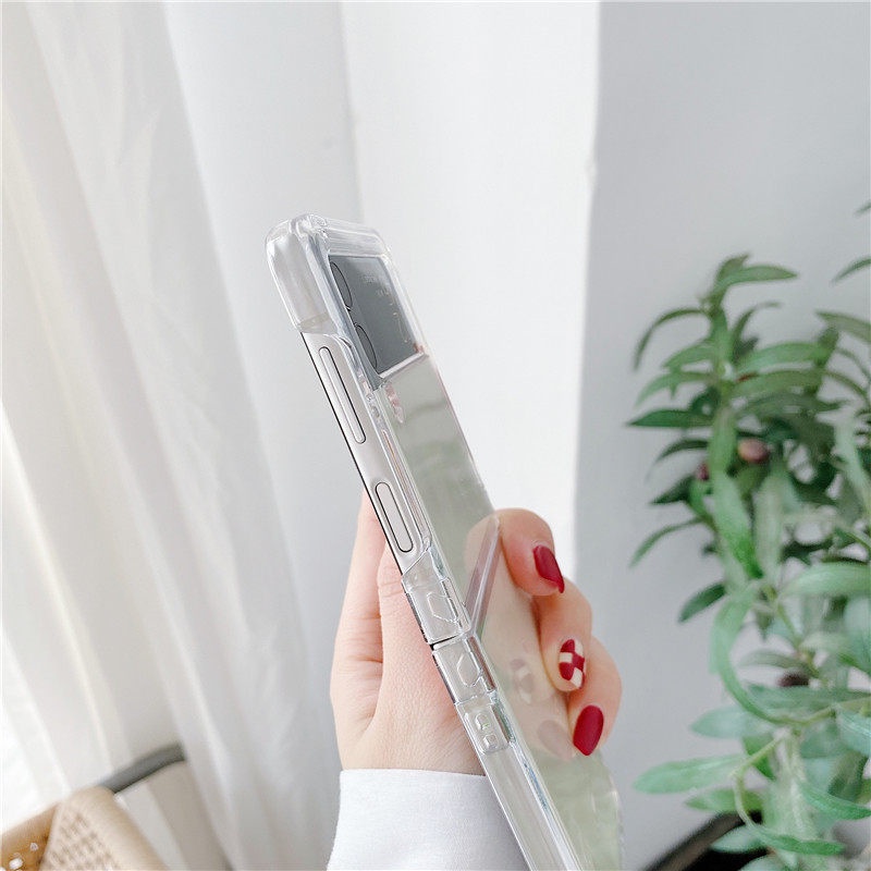 Ốp Điện Thoại Trong Suốt Kèm Giá Đỡ Nhẫn Chống Sốc Cho Samsung Galaxy Z Flip 3 5G Z Flip 3 Flip3 Zflip3