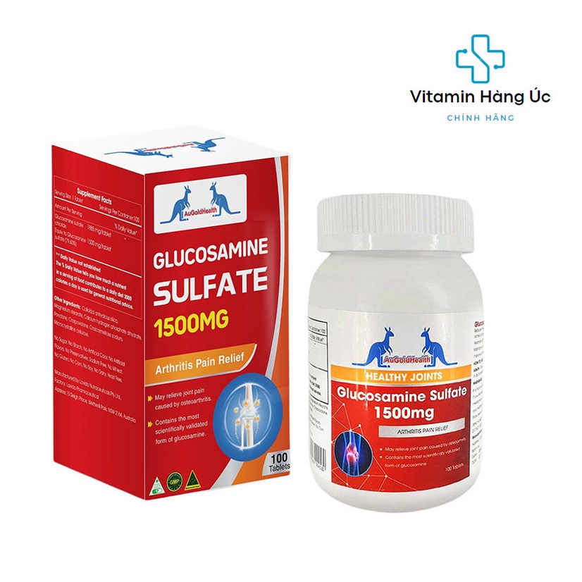 VIÊN UỐNG BỔ XƯƠNG KHỚP AUGOLDHEALTH GLUCOSAMINE SULFATE 1500MG - HỘP 100 VIÊN