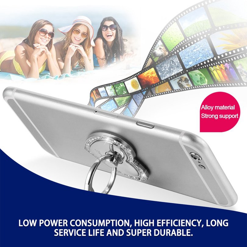 Nhẫn đỡ điện thoại gắn kim cương giả thời trang cao cấp | BigBuy360 - bigbuy360.vn