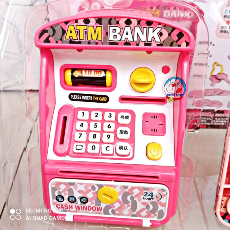 Đồ chơi máy ATM bank dùng pin, có âm thanh và ánh sáng