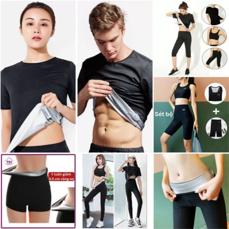 Áo Tập Sinh Nhiệt Đánh Tan Mỡ, Quần Tập Sinh Nhiệt Đánh Tan Mỡ Đổ Mồ Hôi Giảm Mỡ Siêu Tốc