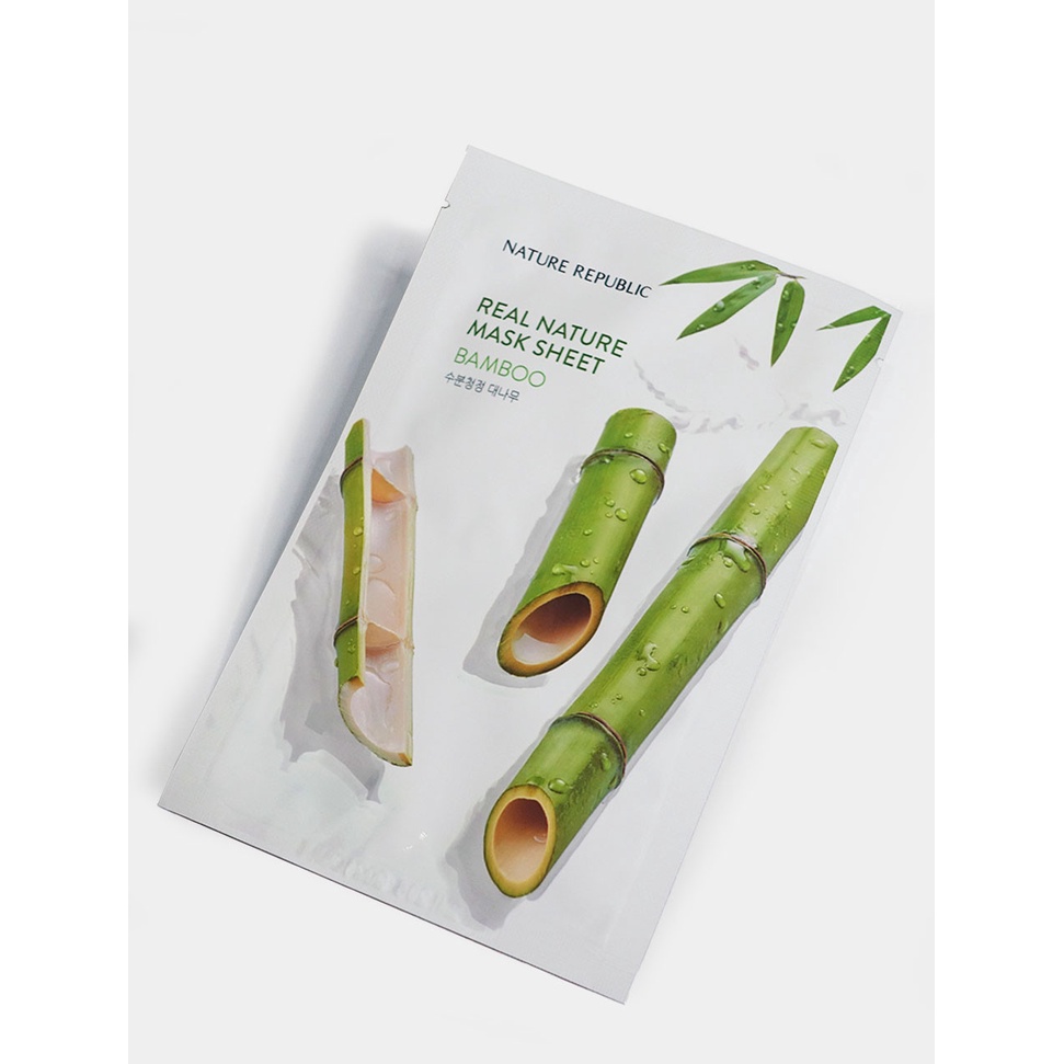 Mặt Nạ Giấy Cấp Ẩm Và Tăng Sức Sống Cho Làn Da Nature Republic Real Nature Mask Sheet 23ml - Bamboo