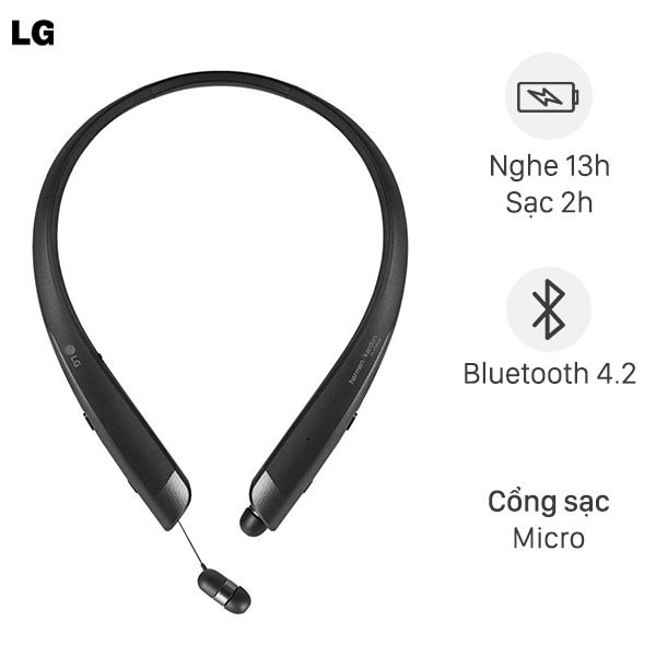 Xả Kho - Tai nghe Bluetooth LG HBS-1120 Đen - Chính Hãng - Bảo Hành 12 tháng