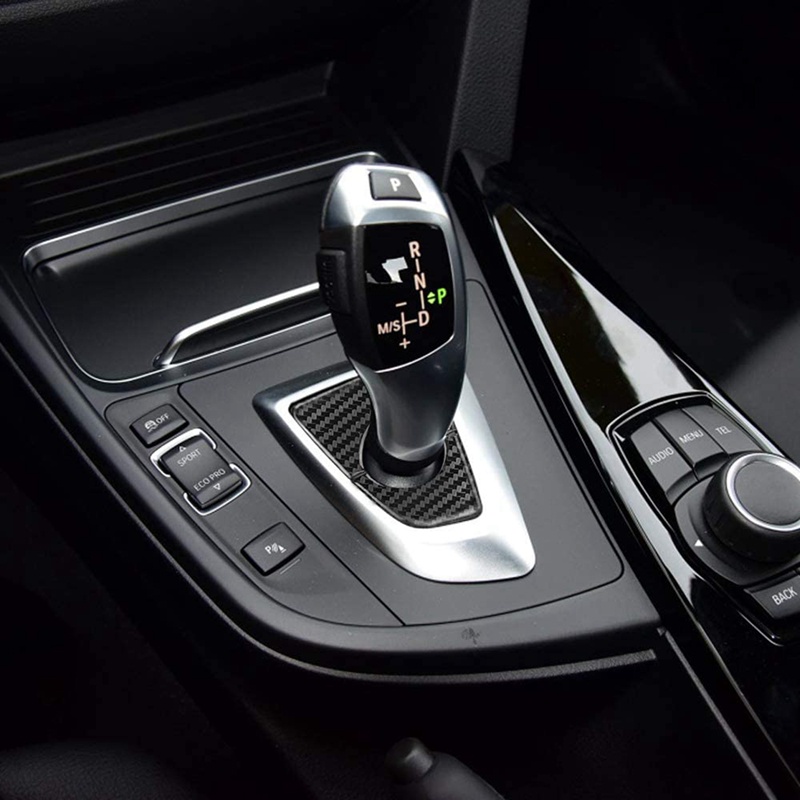 Viền Bọc Bảng Điều Khiển Cần Gạt Số Họa Tiết Sợi Carbon Cho BMW 3 Series 3GT F30 F32 F34 F36 2013-2019