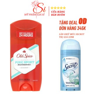 [USA] Lăn nách khử mùi Old Spice Pure Sport hương tươi mát không cồn dịu nhẹ 85g (Sáp - Nam)