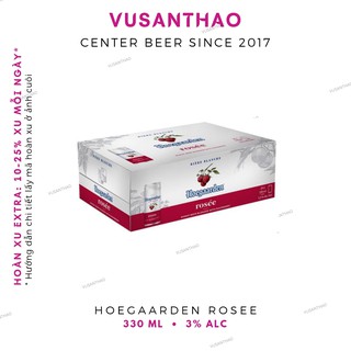 Bia hoegaarden rosee 330ml 24 lon