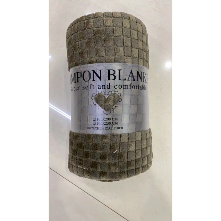 Chăn lông tuyết BLANKET POMPON new 2021 siêu mềm mịn