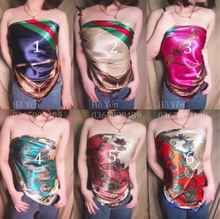 Khăn lụa bandana hoạ tiết size 90x90cm