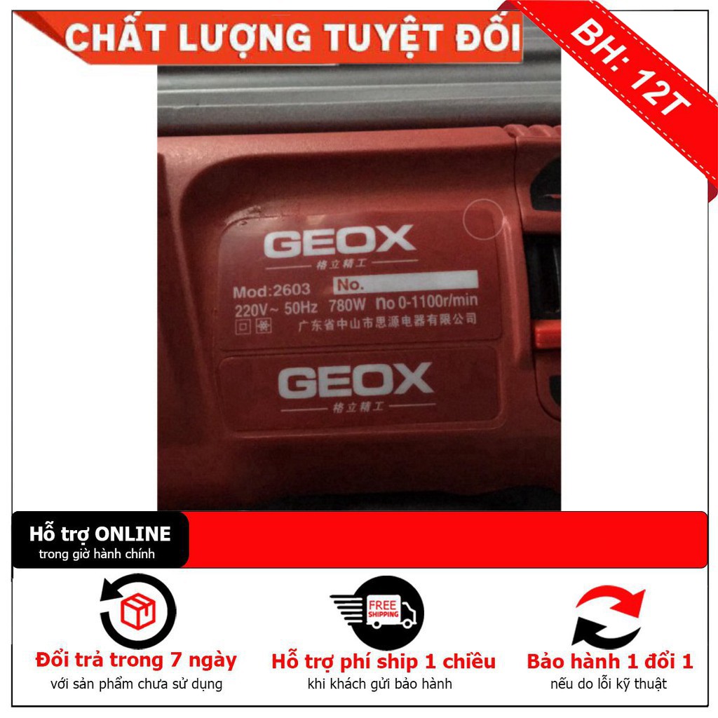 [hàng cao cấp] máy khoan 2-26 Geox 100% dây đồng [bảo hành chính hãng]