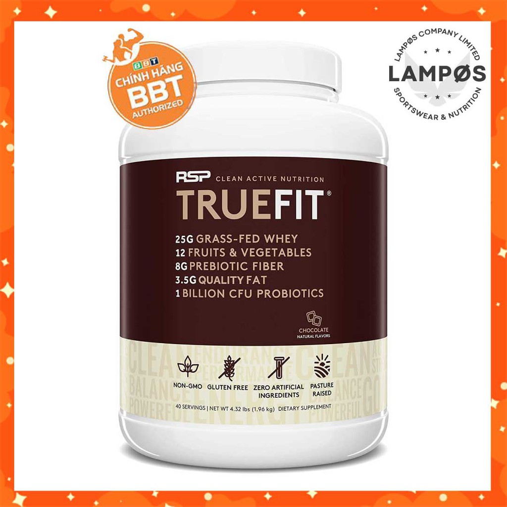 RSP True Fit, Bữa ăn thay thế nguồn dinh dưỡng chất lượng cao (40 lần dùng - 1.96kg)