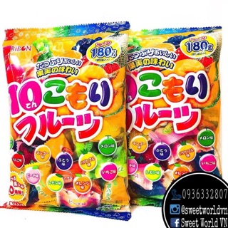 Kẹo trái cây 10 vị Ribon (180g) - Nhật Bản