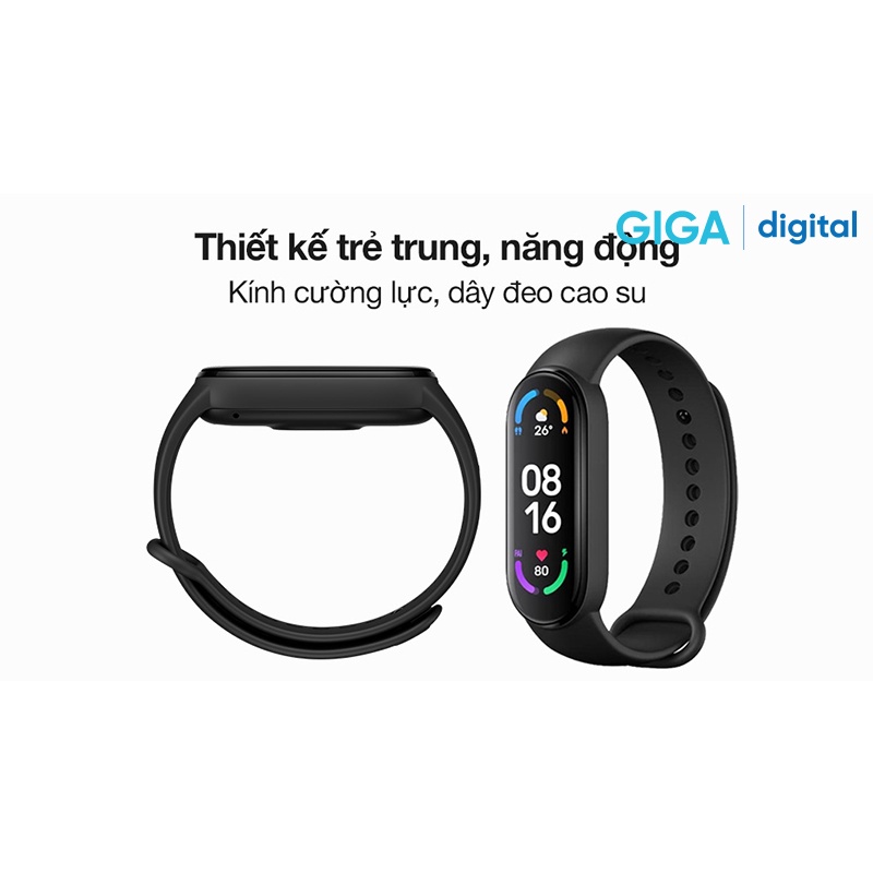 Đồng hồ thông minh Xiaomi Mi Band 6 chống nước - Bản quốc tế - Tiếng Việt - BH 12 tháng