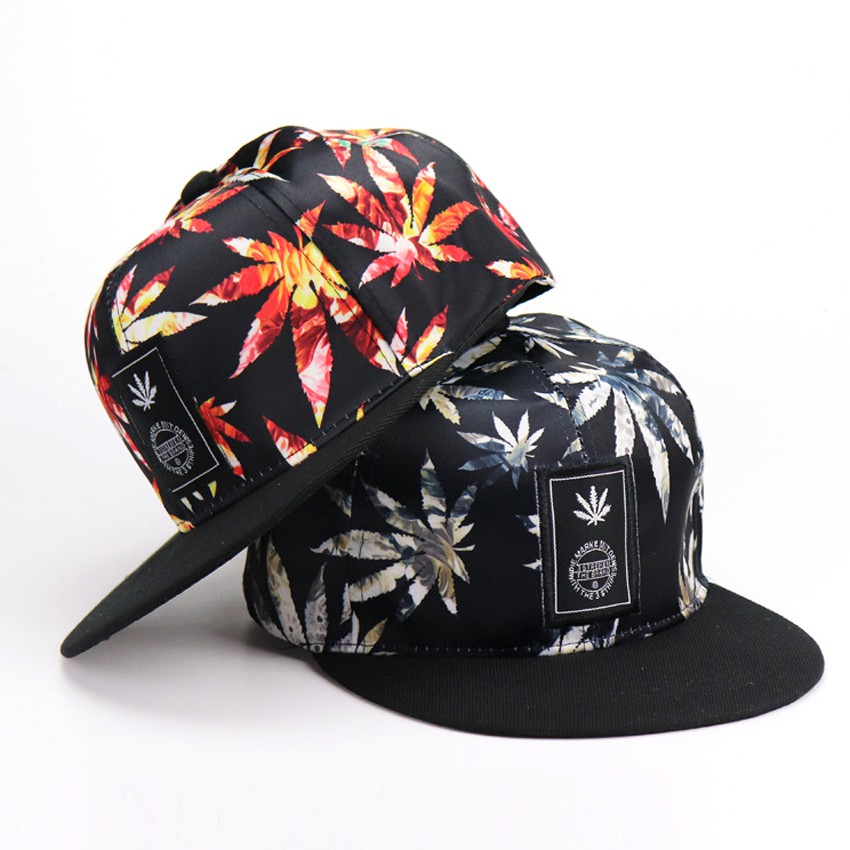 Mũ hiphop họa tiết lá phong - Mũ snapback thời trang Hàn Quốc siêu đẹp, siêu hot