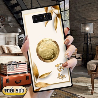 Ốp lưng kính 3D 12 con giáp - Samsung galaxy Note 8