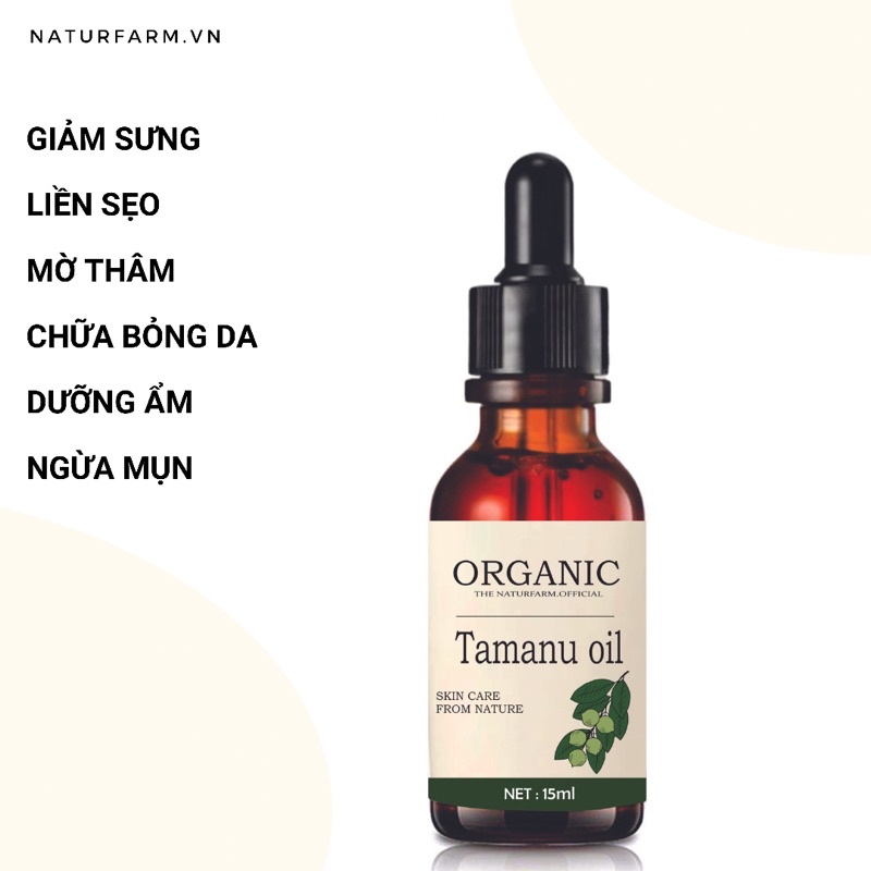 Dầu Mù U Organic 15ML - Mù U Vàng ( Tamanu Oil ) - Cửa hàng làm đẹp thiên nhiên mỹ phẩm Handmade