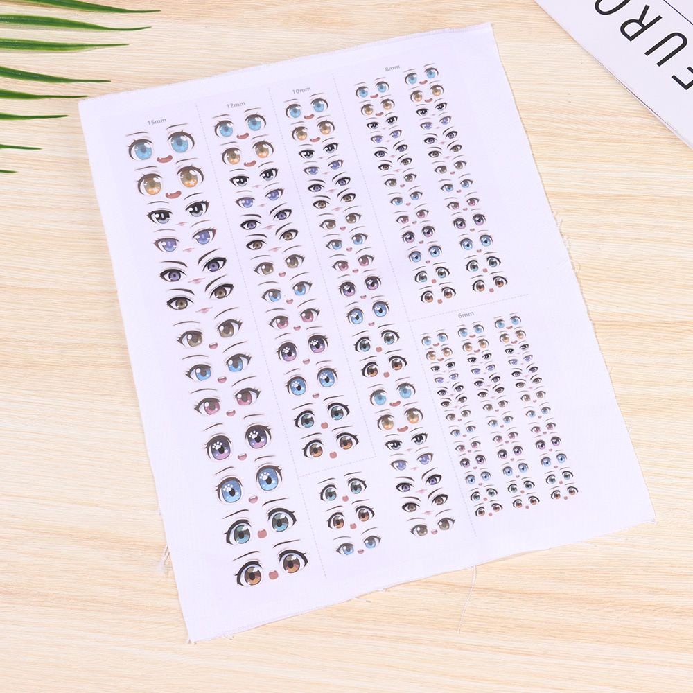 Hình dán mắt/ miệng trang điểm điều chỉnh cho búp bê DIY