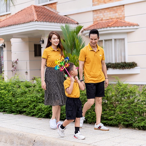 Combo 3 áo polo YODY gia đình mắt chim APM3299, APN3340, KID3052