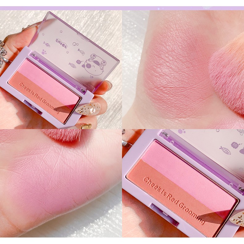 Bảng phấn mắt kiêm phấn má 2 màu make up Xixi Cheek Is Red Grooming Sena Beauty | BigBuy360 - bigbuy360.vn