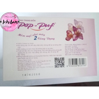 Bông trang điểm Pop Puf 100 miếng