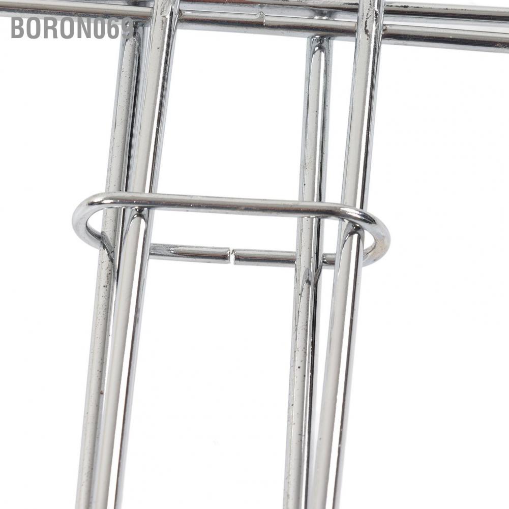 Boron069 Boron069 Rổ nướng ngô bằng thép không gỉ Gỗ sồi Xử lý gỗ Sồi đều Phân phối nhiệt 4 góc Giá đỡ để cắm trại
