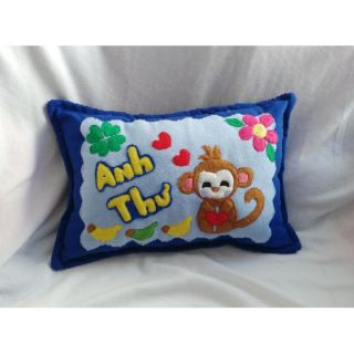 Bộ 2 gối nằm handmade khỉ và cún