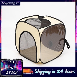 Soyoung Pet Drying Box Portable Hands Free Efficient Puppy Dryer Cage with PVC Net for Pets Cats Dogs