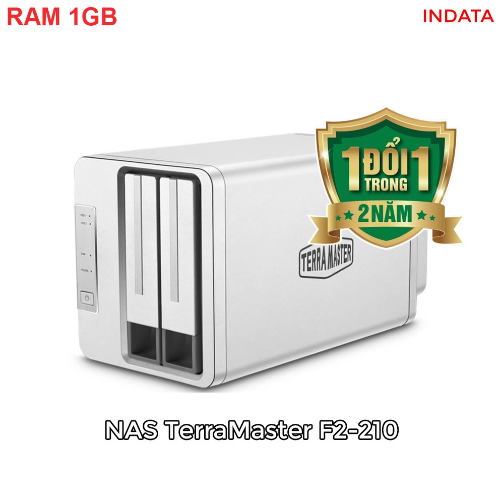 Ổ cứng mạng NAS TerraMaster F2-210 Quad-core CPU, RAM 1GB, 2 khay ổ cứng