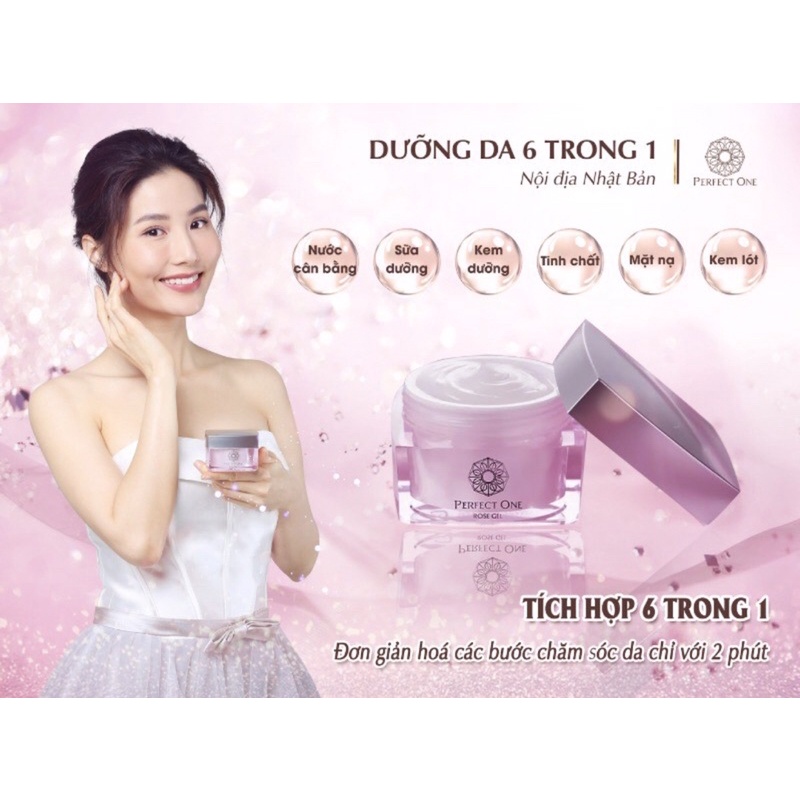 🌹[6in1] 50gr Tinh chất dưỡng da chống lão hóa chuyên sâu PERFECT ONE Rose Gel 50G🌹🌹🌹