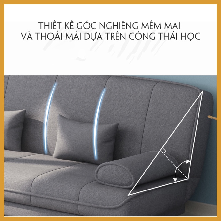 Ghế Sofa Thông Minh Chuyển Hóa Thành Giường, Sofa Lười Phòng Khách Phong Cách Hàn Quốc, Kích Thước 1m2 (1m75)x 0,51m