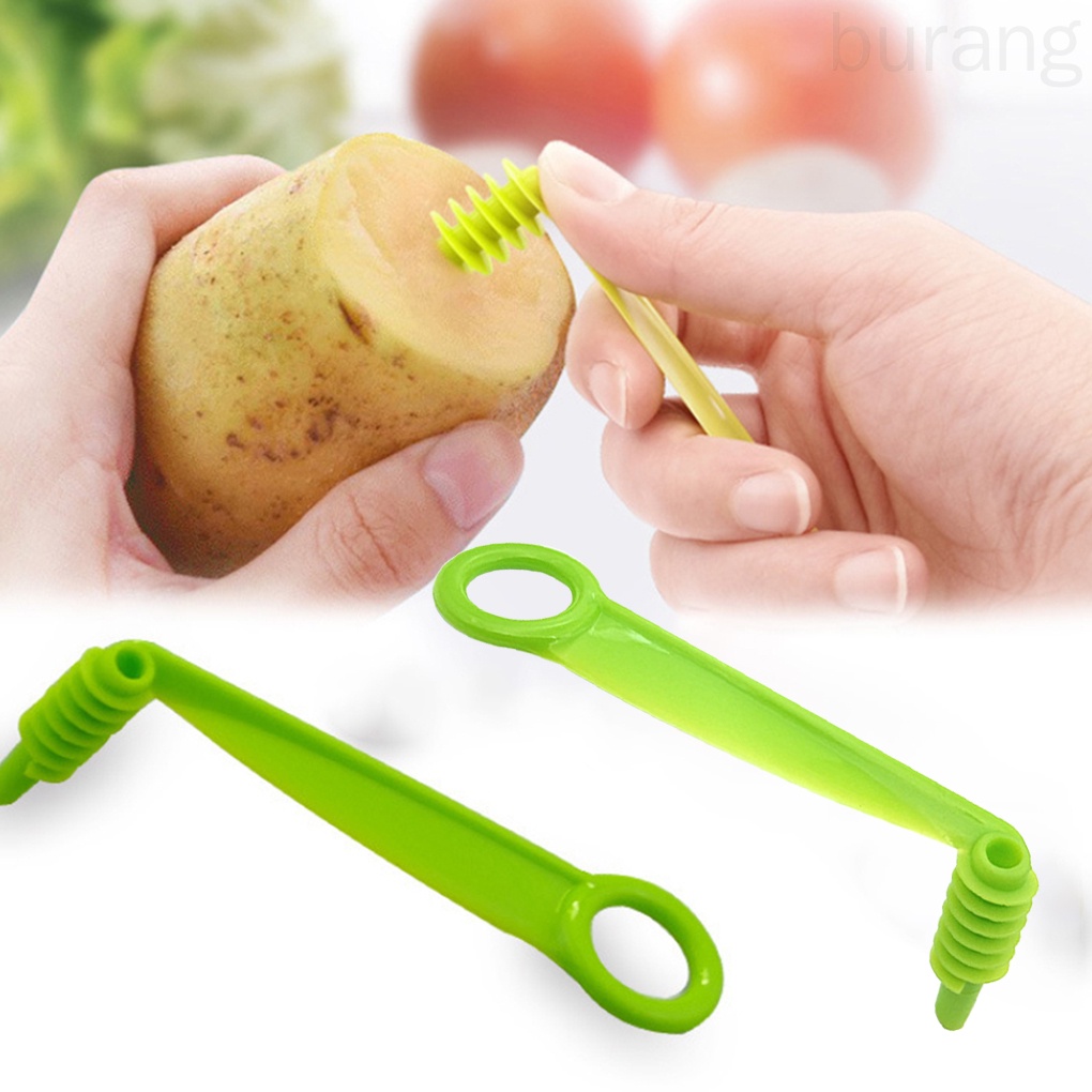 Dụng cụ cắt rau củ quả hình xoắn ốc bằng nhựa màu sắc ngẫu nhiên tiện dụng cho nhà bếp