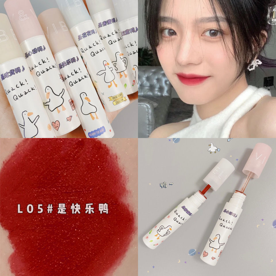 Son Môi Lì Mịn Như Nhung Thiết Kế Họa Tiết Chú Vịt Hoạt Hình Dễ Thương | BigBuy360 - bigbuy360.vn