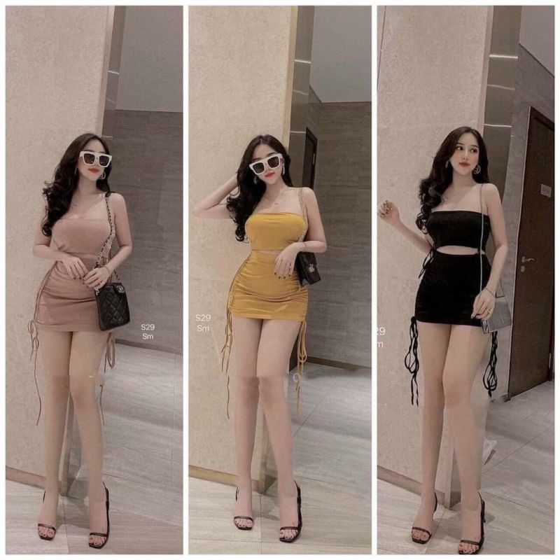 Váy body hở bụng