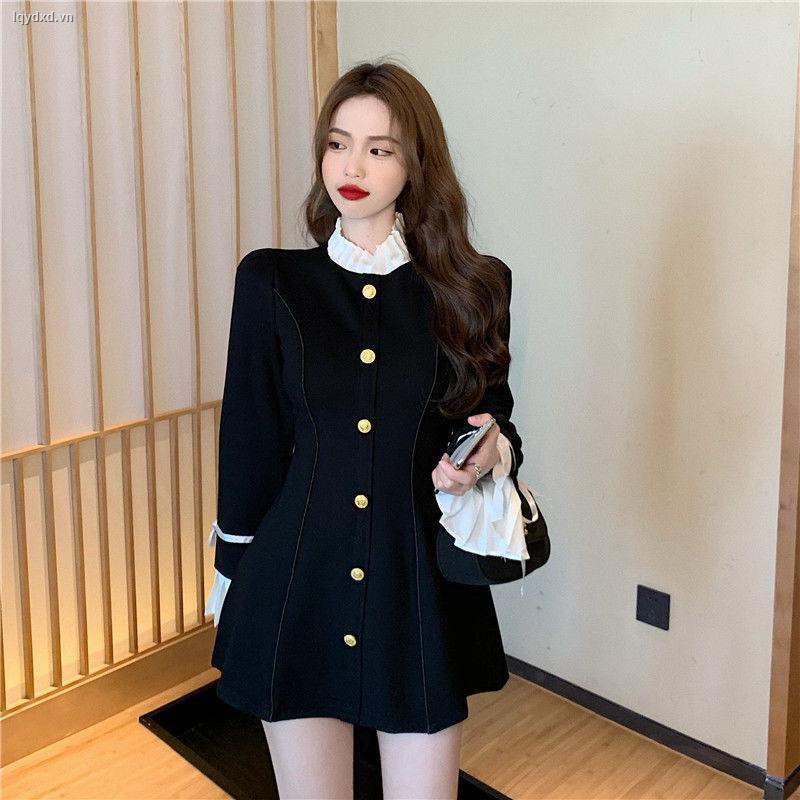 Đầm chữ A tay dài phong cách thời trang thu đông 2020 cho nữ