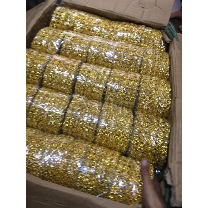 Lẻ 1m 1hàng dây đá hoa thị  cuộn kim sa trang trí oản tài lộc, oản thờ, làm đồ handmade | Phụ kiện trang trí