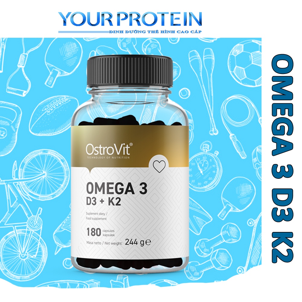 Ostrovit Hỗ Trợ Sức Khỏe Toàng Diện - OMEGA 3 D3 K3 ( 3 Trong 1)