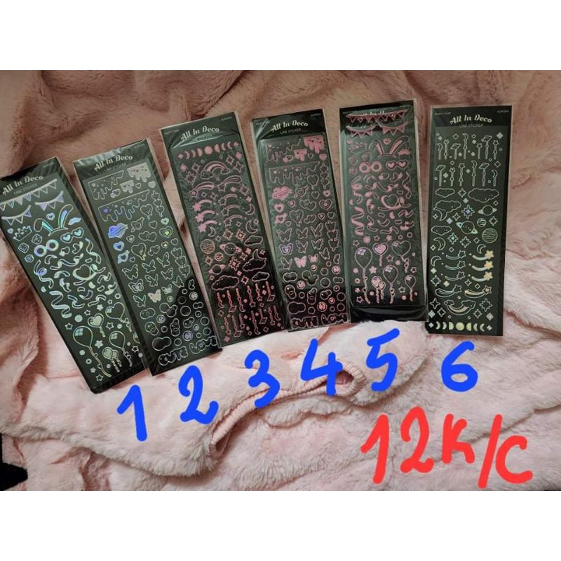 Miếng dán sticker trang trí top loader, sổ, thiệp style Hàn