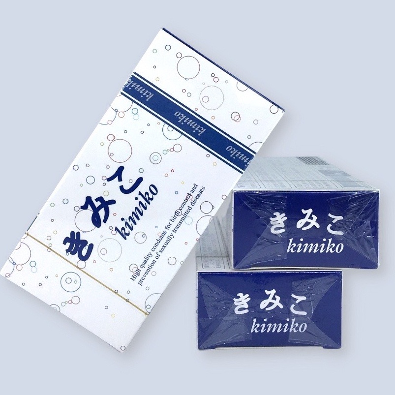 Bao cao su Kimiko, bao cao su siêu mỏng, mang lại cảm giác chân thật, hộp 12 bcs